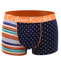 Cafee Koaia男士内裤男平角裤青年莫代尔裤头CK6956独立盒装(红色 XL)