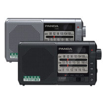 熊猫 T01全波段便携式插卡充电半导体收音机老人广播(黑色)