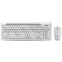 雷柏8300P白色 无线鼠标键盘套装多媒体省电 电脑游戏轻薄无线键鼠