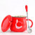 早餐杯大容量燕麦片马克杯陶瓷家用水杯带勺大肚杯子可爱(红色大号早餐杯-配瓷盖专属勺(图案随)