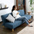 奥古拉家具 沙发床 折叠沙发单人小户型多功能布艺沙发床组合两用(布艺-蓝色 180cm)