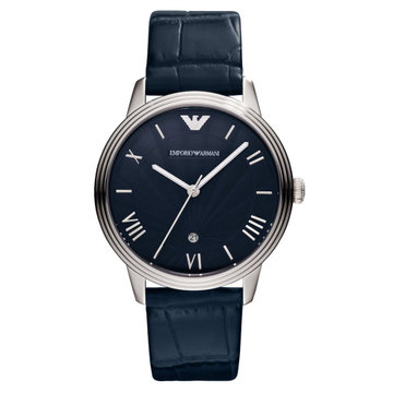armani阿玛尼手表真皮男表真皮防水男士手表石英表ar1647ar1651