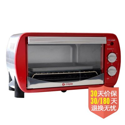 客浦（Caple）16L 中国红不锈钢电烤箱 TO3833（ 红色烤漆面板，时尚高档）
