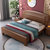 吉木多 现代简约中式实木床1.8米双人床卧室家具1.5米(1.5*2米胡桃色 床+床头柜*2)