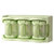 御良材 抽屉式塑料调味盒(三格-绿色) YPP-TLH-W3L 防尘 防潮