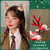 【2件套】伊格葩莎 圣诞款发夹发箍可可爱爱的造型(卡其毛绒发箍 红色松果发夹)