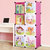 索尔诺 卡通书柜儿童书架自由组合玩具收纳柜简易储物置物架柜子(A6208粉色 双排三排书柜)