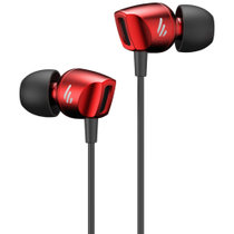 漫步者（EDIFIER）H235P耳机入耳式 有线重低音 带麦音乐耳机华为苹果通用线控耳麦运动耳机 红