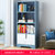 简易书架置物架家用小型客厅落地小书柜儿童窄柜学生卧室收纳柜子(深蓝色)