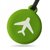 m square圆形PVC行李 旅行箱安全吊牌身份牌 托运牌标签 出差旅游(浅绿色)