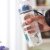 SIMELO 玻璃杯 首尔风情玻璃饮水杯拇指杯（深蓝色）600ML