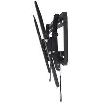 三策 40-65英寸电视可调高度升降仰俯角度支架自由悬停壁挂架子通用加厚(黑色 挂架)
