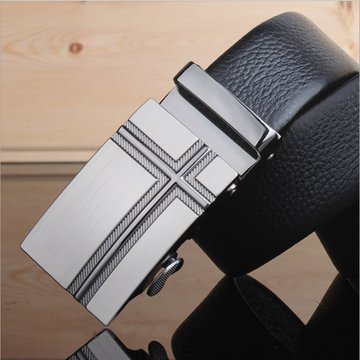 爱柏顿  超纤材质 锋芒系列 男士腰带 自动扣腰带 钱包(皮带2条+长款钱包 115-120)
