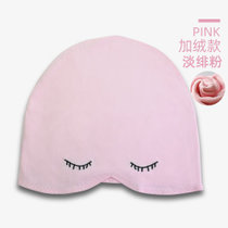 SUNTEK睡帽女可爱夏季薄款包头帽睡眠空调防风睡觉保暖儿童月子帽子(XS码（适合头围44-48cm）建议0-3岁宝宝 加绒款：眯眯眼-浅绯粉)