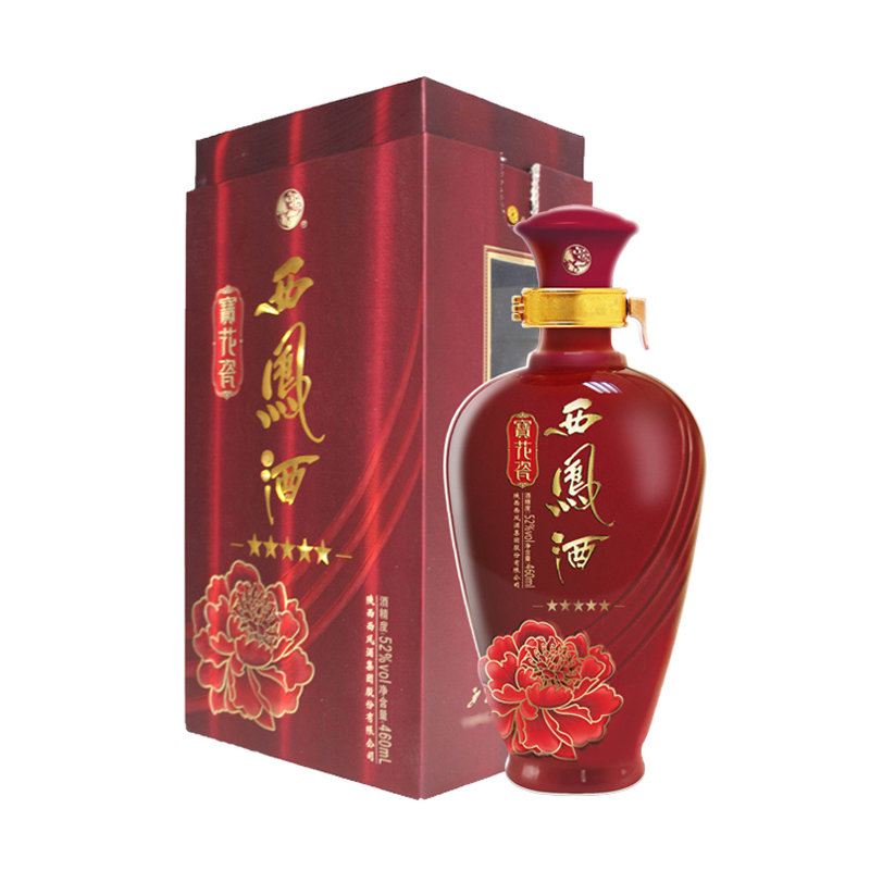 白酒西凤酒宝花瓷西凤酒52度四大名酒婚庆御用酒460ml6瓶返回商品页