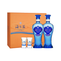 洋河(YangHe) 蓝色经典 海之蓝 52度 480mL*2瓶礼盒 浓香型白酒(1 双支)