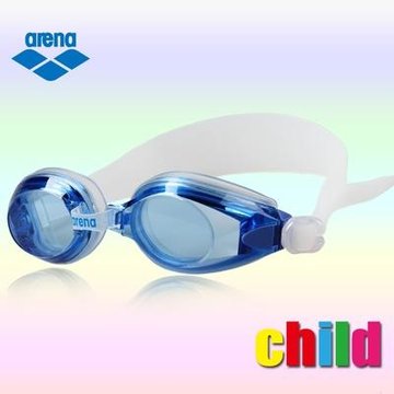 arena 阿瑞娜 儿童游泳镜* 软垫圈舒适不勒眼 男 女童 4-12岁(蓝色)