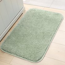 长毛绒加厚地垫地毯厨房卫生间门垫进门浴室防滑垫吸水速干脚垫子(40x60cm 浅绿色（高毛款）)