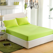 宜恋床笠床单  防滑床垫保护套 双人被单床罩 素色简约风(果绿色 床单)