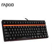 Rapoo/雷柏 V500 机械键盘 黄轴 游戏键盘 电脑USB有线键盘(黑色)