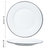 创意北欧陶瓷西餐饭碗碟菜盘子黑线泡面碗大汤碗日式餐具家用套装(白瓷-10英寸平盘-黑线)