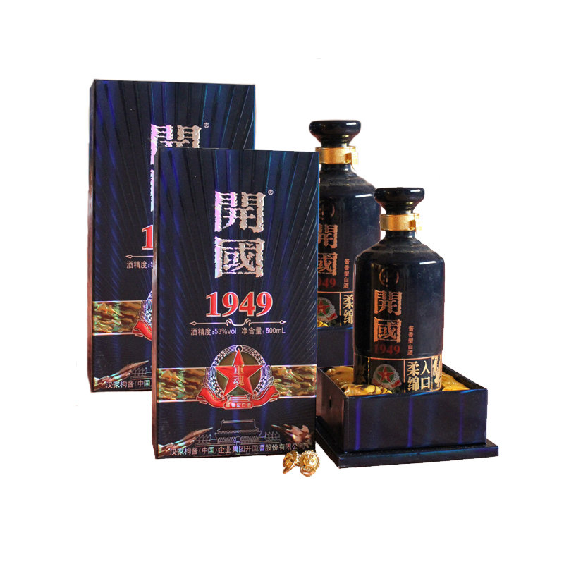 【贵州红星白酒图片】贵州茅台 开国1949 军魂酒 53度 500ml(两瓶)