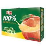 汇源100%果汁 1L100%桃复合果汁 便携装礼盒装（1L*6）