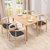 天米 TIMI 北欧白橡实木桌椅 1.2米1.4米餐厅家具 总统椅组合(原木色 1.4米餐桌)第3张高清大图