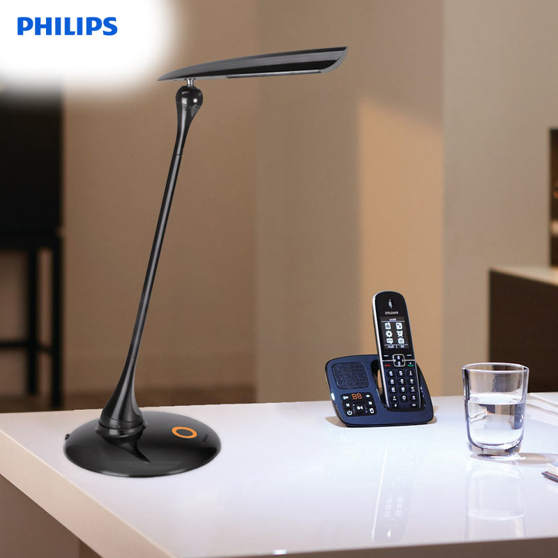台灯飞利浦学生学习阅读书房卧室工作led台灯炫怡30671黑色led10w返回