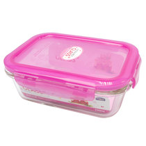 乐扣乐扣KT耐热玻璃保鲜盒 粉色保鲜容器 保鲜盒饭盒便当盒LLG428(LLG428-PKT630ml 默认版本)