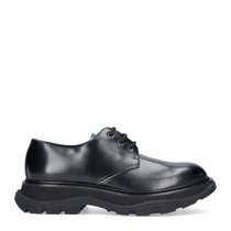Alexander McQueen男士黑色系带正装鞋 604255-WHZ80-100040.5黑 时尚百搭