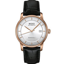 瑞士机芯 美度(MIDO)手表 贝伦赛丽系列 全自动机械表防水男表 商务男士手表M8600.4.26.8(条钉玫壳白面棕皮带)