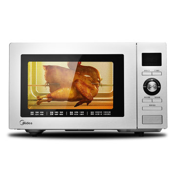 美的mideam5251c微波炉烤箱25l家用微烤一体机搪瓷内胆石窑烧烤