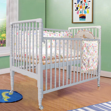 婴儿床实木现代欧式宝宝床 多功能童床摇床推床可变书桌床新生儿拼接大床bb床(白色C060 默认)