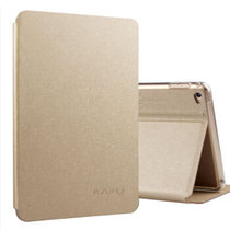 苹果iPad air2/新Ipad保护皮套+高清膜+线控耳机 超值大礼包(高清膜+香槟金色皮套+线控耳机)