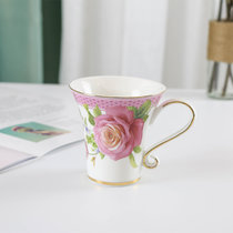 欧式陶瓷咖啡杯子高档精致杯具套装英式下午花茶家用小奢华优雅。(红牡丹单杯子-Q89 默认版本)
