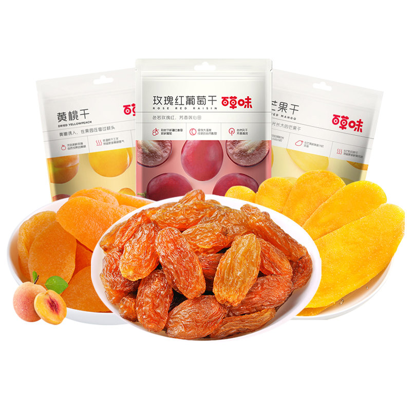 坚果炒货百草味 果干组合420g网红休闲食品果脯蜜饯组合零食礼包返回