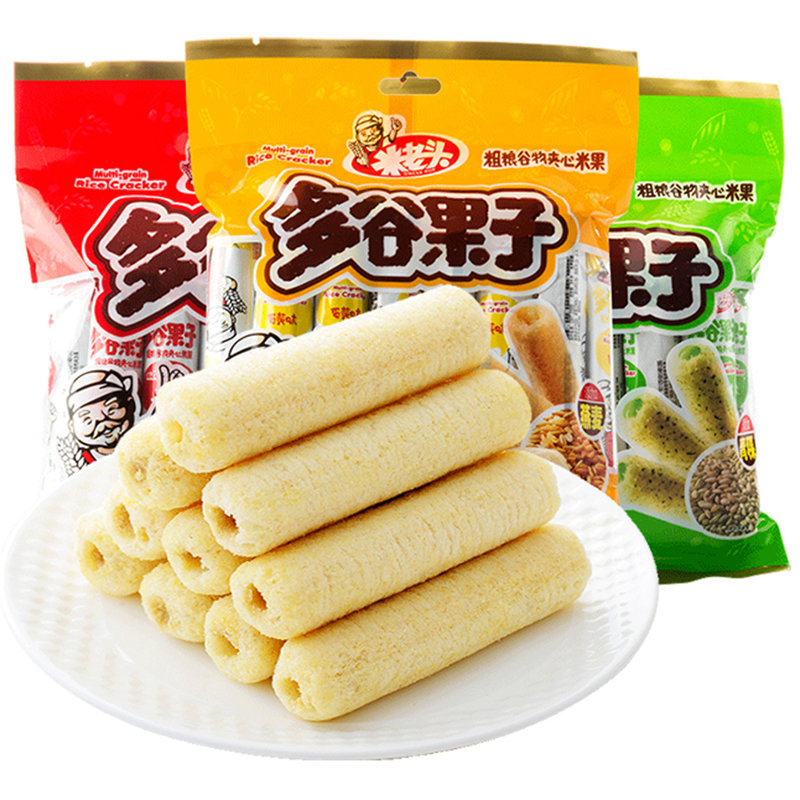 米老头多谷果子100g3能量棒夹心米果糙米卷办公室司休闲零食多谷果子