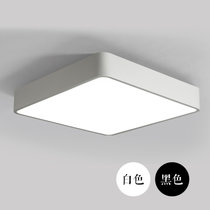 长方形客厅灯简约现代大气家用led吸顶灯饰时尚创意北欧风格灯具LM818(单色光源：正白光）(哑光白 85*62*8cm)