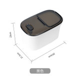 日本AKAW爱家屋装米桶家用10斤储米箱防虫密封米面粉罐缸收纳盒子高木米箱(黑色)