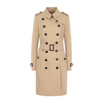 burberry巴宝莉女士博柏利切尔西版型双排扣翻领trench风衣xs卡其