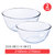玻璃碗沙拉家用大号汤碗微波炉专用耐高温热透明打蛋烘焙碗和面盆(2100ML+2700ML【2件套】)