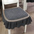 欧式加大餐椅垫椅套防滑餐桌布艺蕾丝四季通用垫中式凳子椅子坐垫(黑)