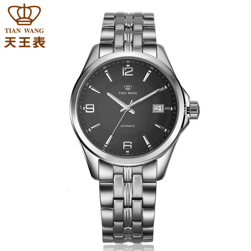 国产品牌表天王表机械表全自动男款休闲大气尊贵沉稳手表gs5730黑色