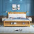 一米色彩 床 双人床实木床可充电储物主卧床木质简约现代北欧风格皮质软靠床1.8米高箱抽屉婚床 卧室家具 1.5米床+1床头柜丨颜色备注