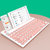 无线蓝牙智能键盘办公专用打字可爱迷你ipad手机平板DT-539(粉色)
