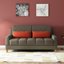 A家家具 沙发床 可拆洗北欧布艺沙发多功能折叠可储物沙发ADS-036(咖啡色 三人位)