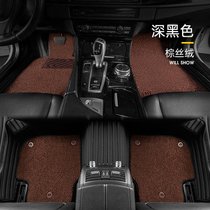 宝马x3脚垫全包围专用2020款车垫子汽车脚垫地毯式丝绒原厂防水(【双层升级款-极简设计】纯黑+棕丝绒)