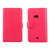 酷玛特（COOMAST）诺基亚625手机保护套保护壳手机套手机壳皮套PU 适用于诺基亚625 nikia625(玫红)