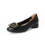 森达2021秋季新款商场同款气质通勤舒适粗跟女浅口单鞋3EQ01CQ1(黑色 39)